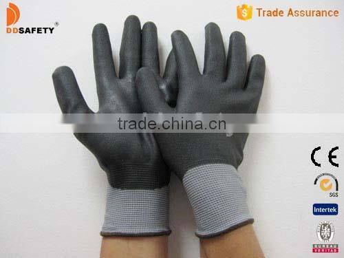 DDSAFETY Hot Sale Black PU Gloves PU Working Gloves