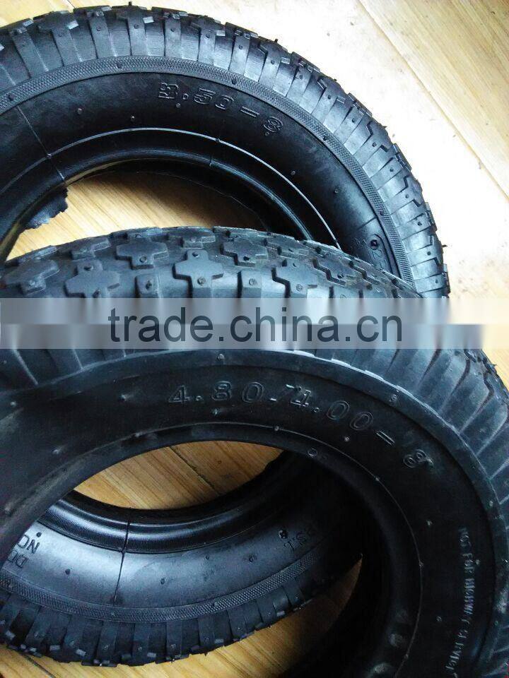 Diamond pattern wheelbarrow tyre 4.80/4.00-8