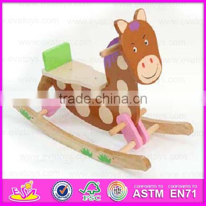 2015 Newest mechanical horse toy for kids,Children design wooden rocking horse,Excellent child wooden rocking horse toy WJY-8008