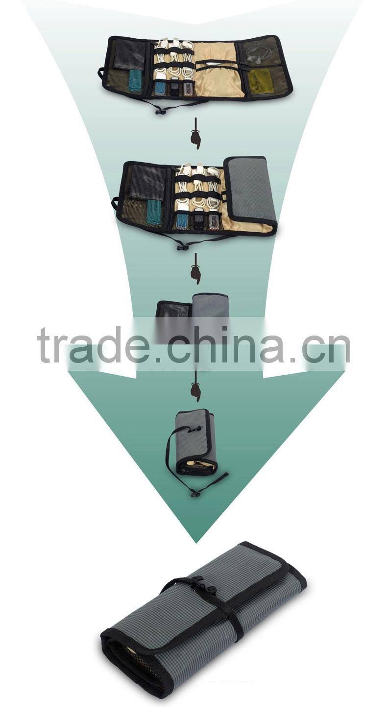 Foldable storage electronic tool bag for organizer