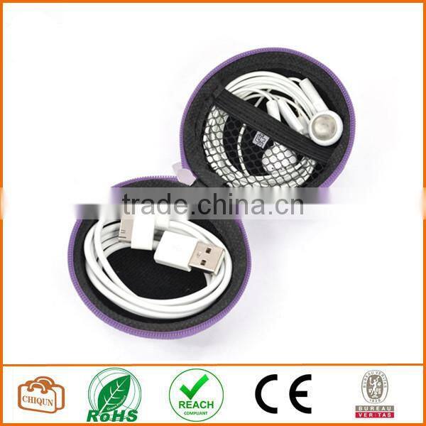 (Black and Purple) Earphone handsfree Headset HARD EVA Case