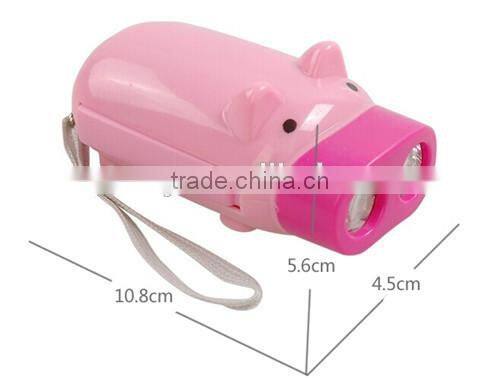 plastic cartoon pig shape squeeze charge torches