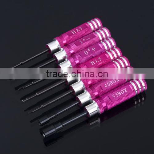Screw Driver Set 7PCS Hex Key Set RC Helicopter Plane Car Screw Driver Tool Kit