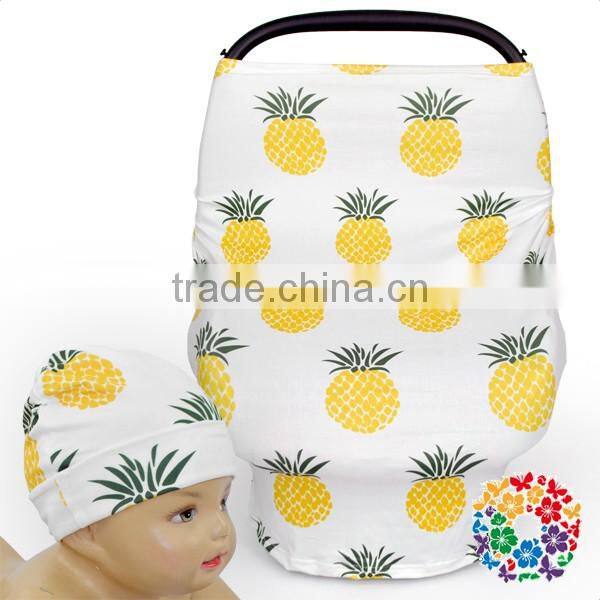 New Prints Baby Car Seat Cover Canopy FAUX SUEDE Material Washable Infant Car Seat Cover With Match Hats