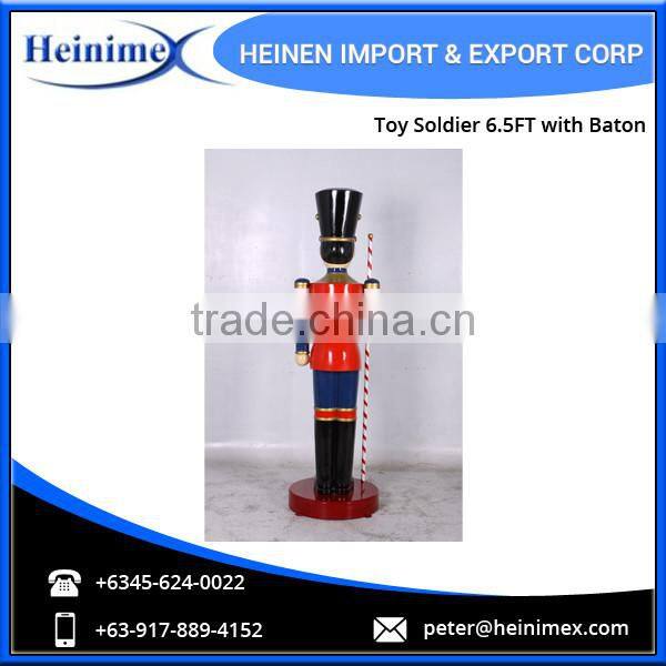 Toy Soldier 6.5ft with Baton - Traditional Christmas Decoration