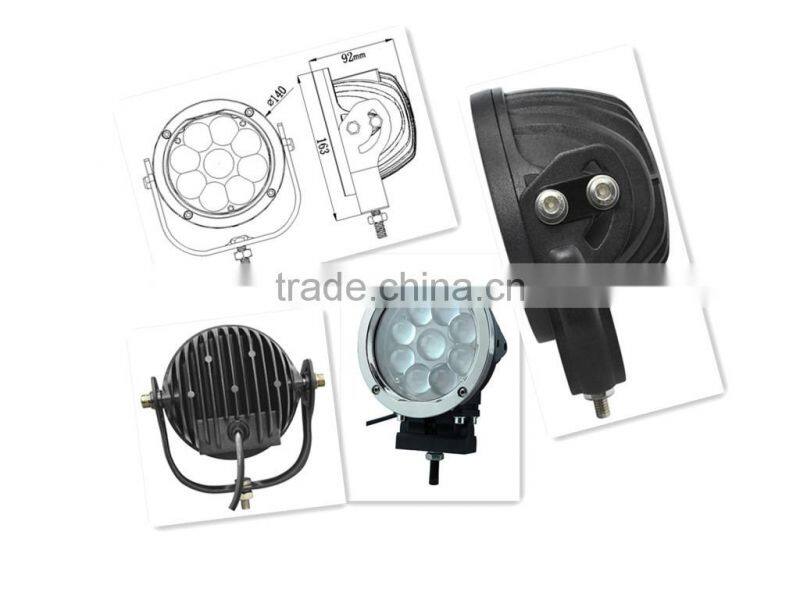 2015 TOPTREE 45w chrome 6" car spotlights