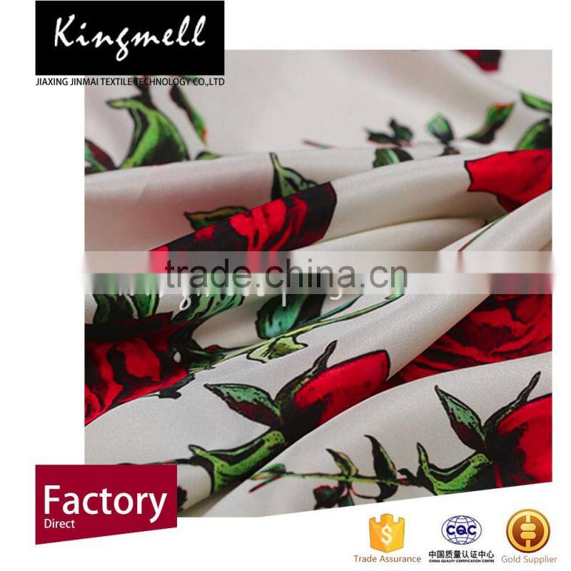 Pure silk fabric silk satin silk fabric with vivid digital printing
