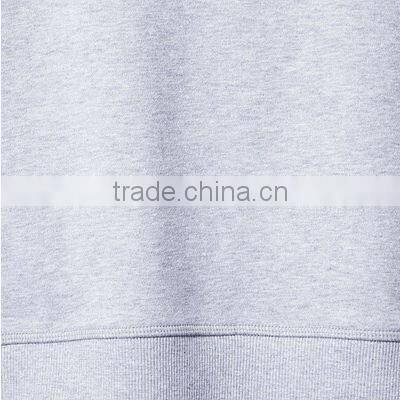 long sleeve o-neck black woman cotton sweatshirt without hood