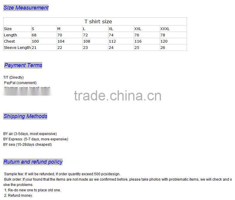 Popular design custom t shirt packaging white color