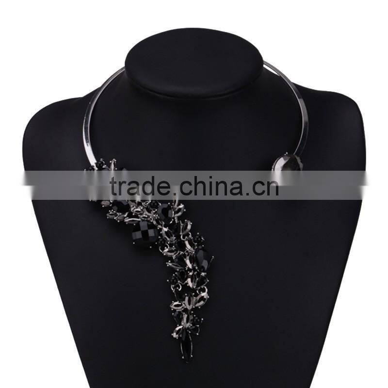 Bohemian Luxury Crystal Beads Cuff Collar Choker Necklace Women multicolored Wedding Maxi Statement Jewelry