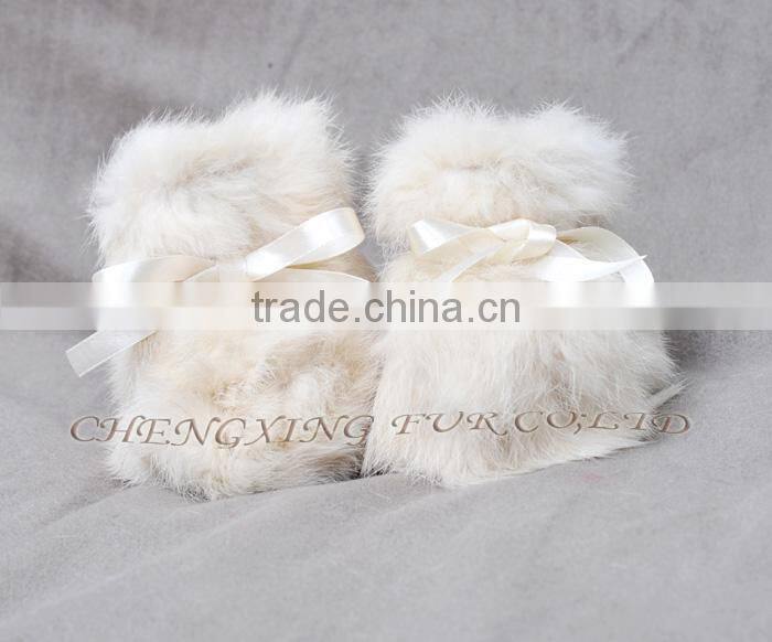 CX-SHOES-07D Rabbit Fur Soft Winter Warm Baby Shoes