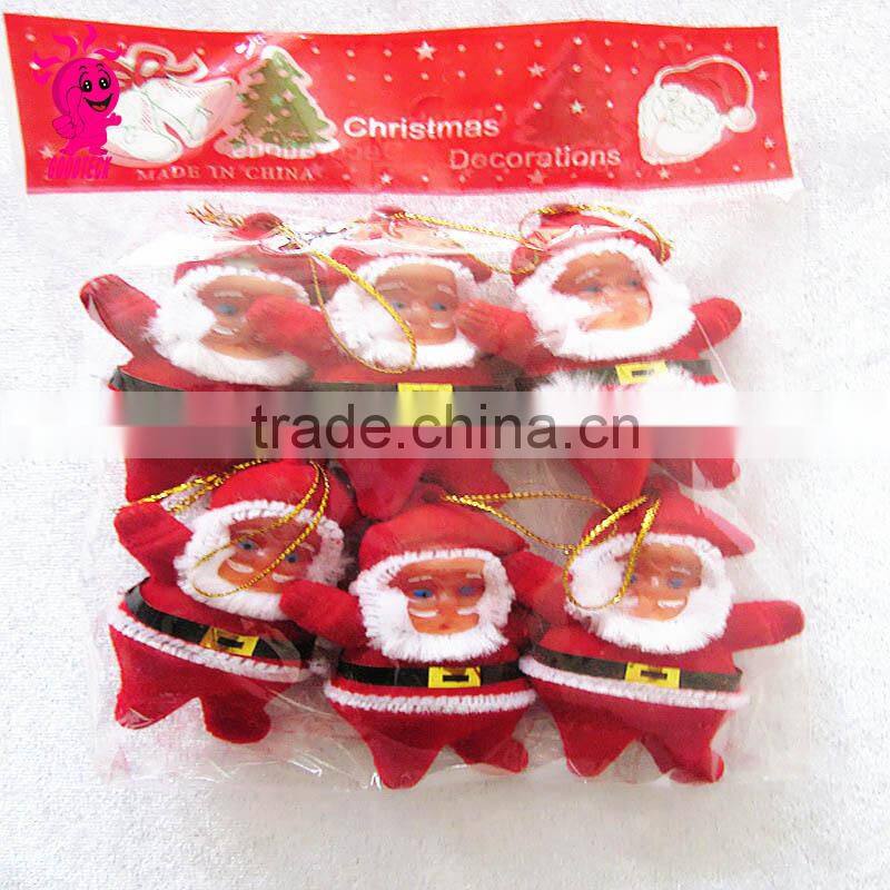 Hot sale 2015 christmas Santa Claus Small pendant Key buckle for christmas