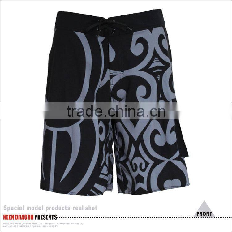 Men's tattoo print quick dry board shorts swim trunks