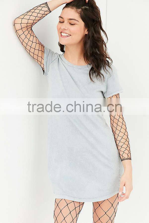 2017 Popular Super Trendy And Cute Mesh Legging Out From Under Fishnet Catsuit Sexy Bodysuit Layered With Ripped Denim