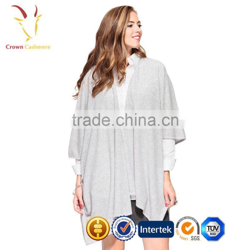 2016 New Fashion 100% Pure Knitting Cashmere Poncho for Women