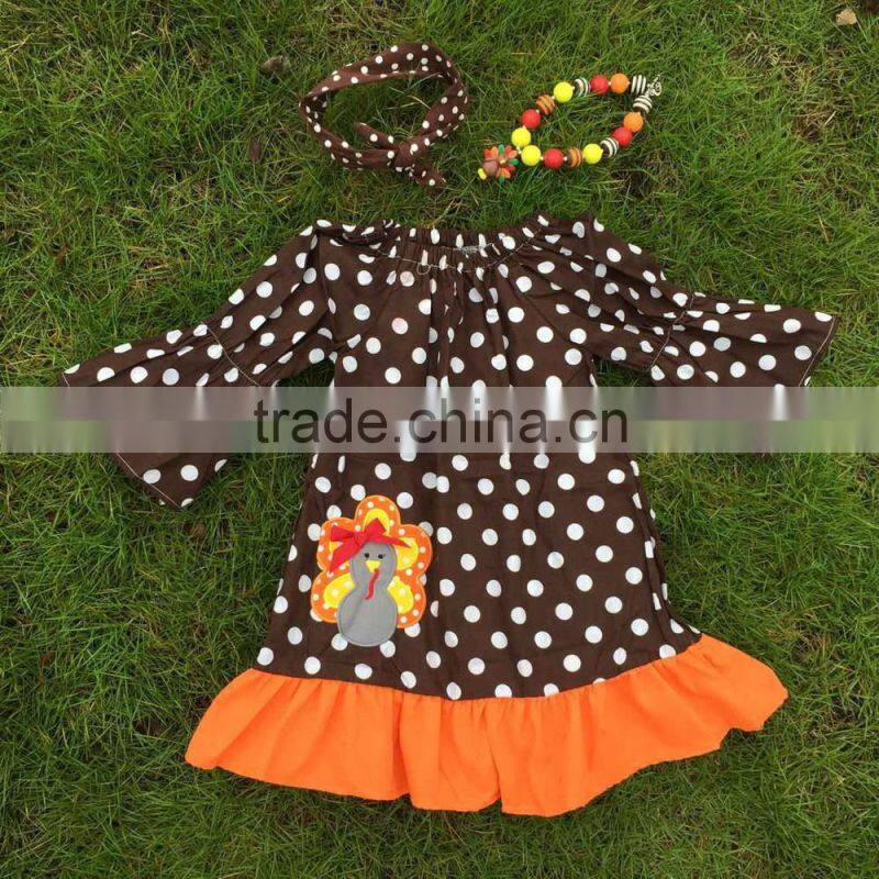 girls thanksgiving dress baby girls turkey dress girls ruffle dress girls fall boutique dress ningbo baby kids wear firm 2015