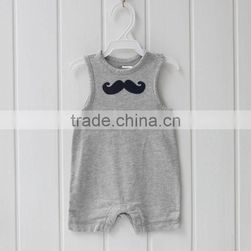 Grey 100% Cotton Baby Bodysuits