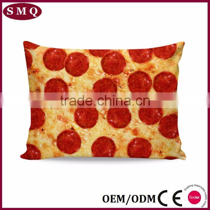home decor printed pizza shaped funny pillow for sofa