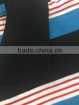 Men's wholesale knitted custom striped polo shirt