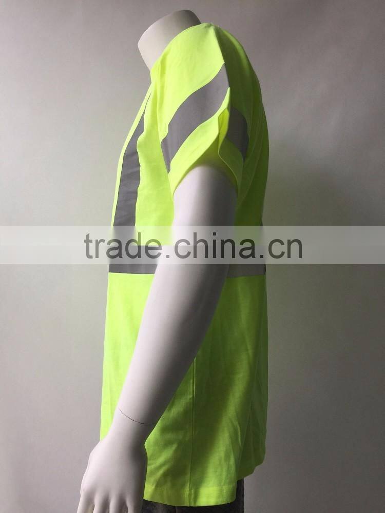 High visibility Lime short sleeve CSA Z96 reflective T-shirt