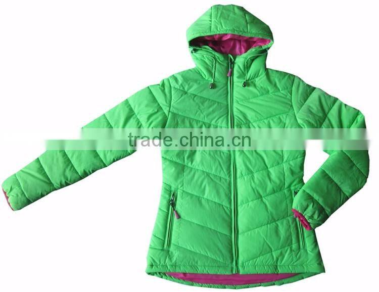 Melange color padded insulated jacket women winter jacket