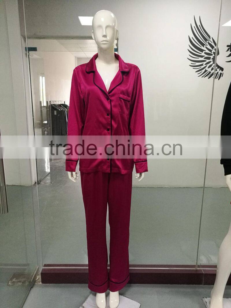 Wholesale new design plus pajamas satin dress blank plain short custom design satin Nighty robes women