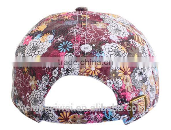 ethnic style print sports cap for women
