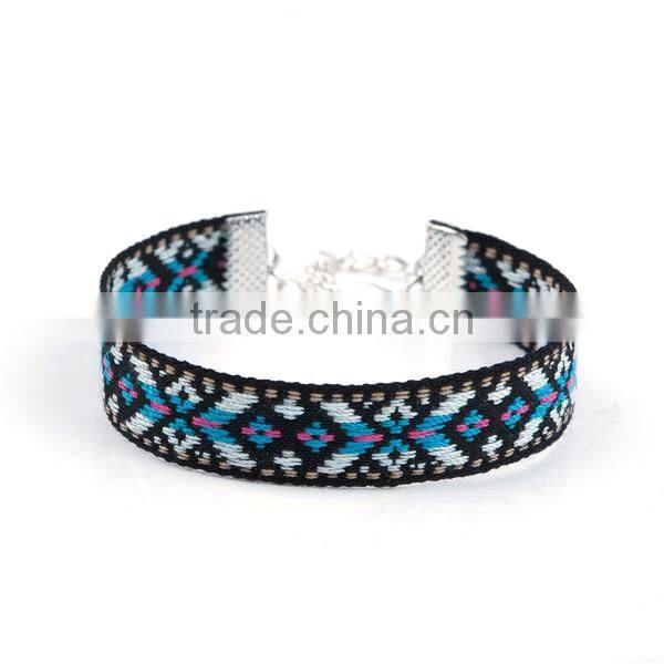 New Design Multicolor Cord Arrow Pattern Cotton Boho Chic Bracelets