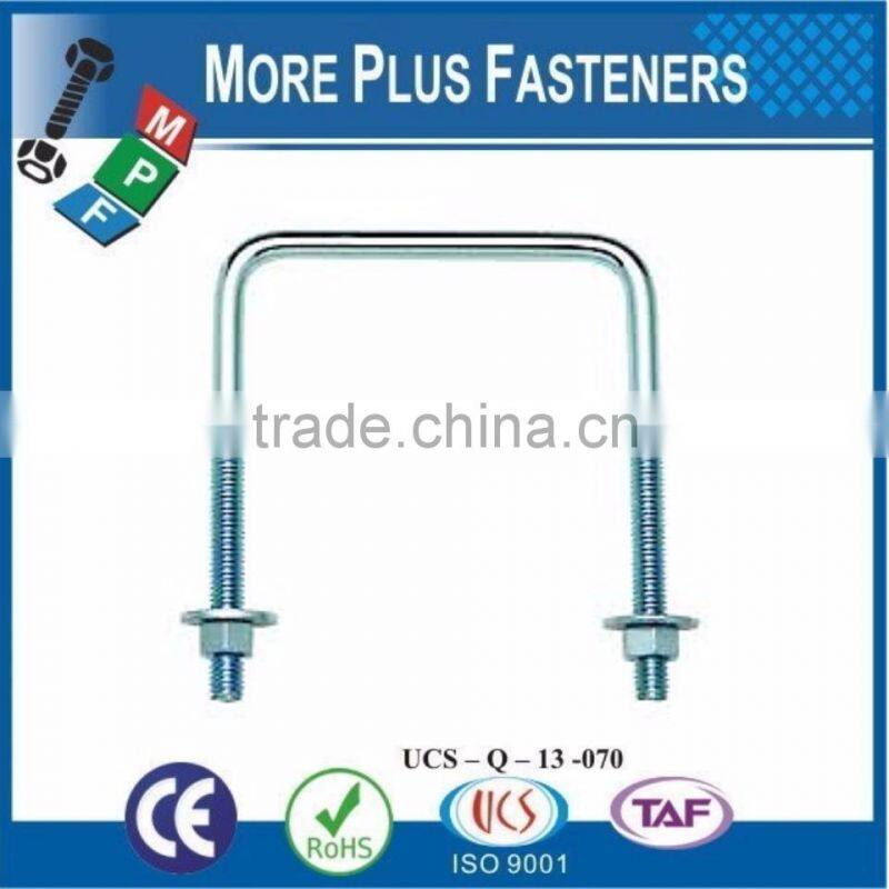 Made In Taiwan Gibraltar Black Phosphate Zinc Plated Square Bend U Bolt