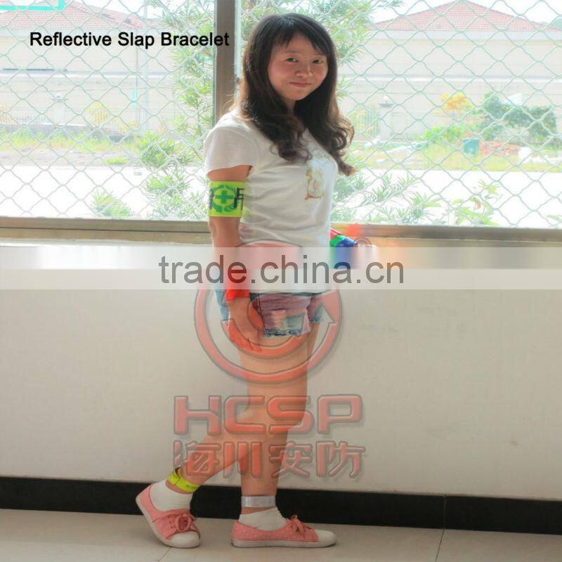 Reflective wrist band,reflective pvc slap wrap,reflective slap bracelet,reflective armband