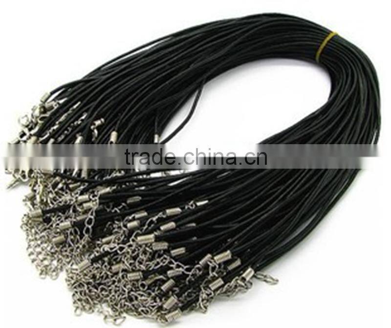 Multi color waxed cord Necklace Lobster Clasp Chain DIY Jewelry Accessories