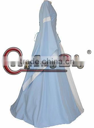 Custom Made Sky Blue Medieval Victorian Gothic Dress Halloween Cosplay Costume