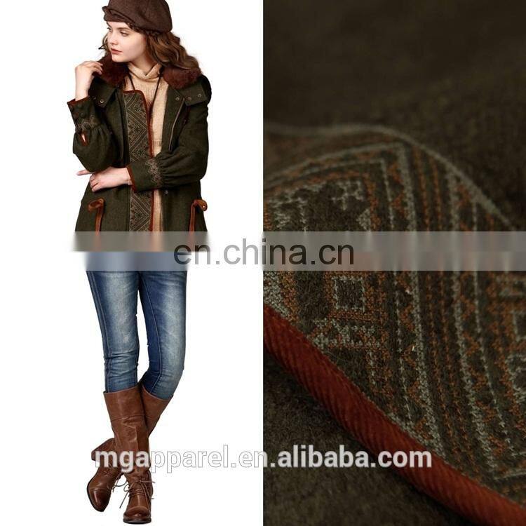 2015 Fashion winter warmth short coat embroidered draw string hooded rabbit fur collar woman coat