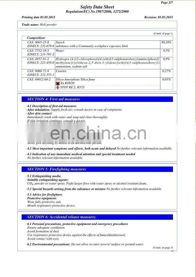 color powder for color run colour powder