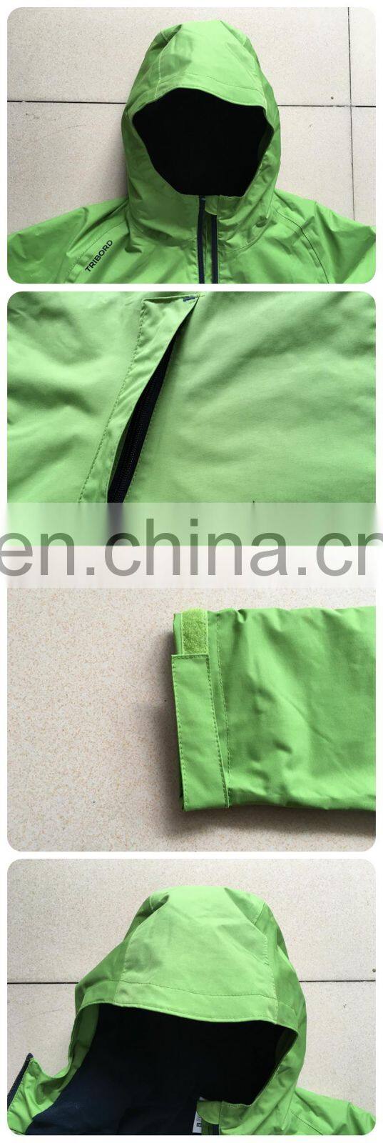 OEM factory nylon with PU coating children warm waterproof ourdoor jacket with fleece