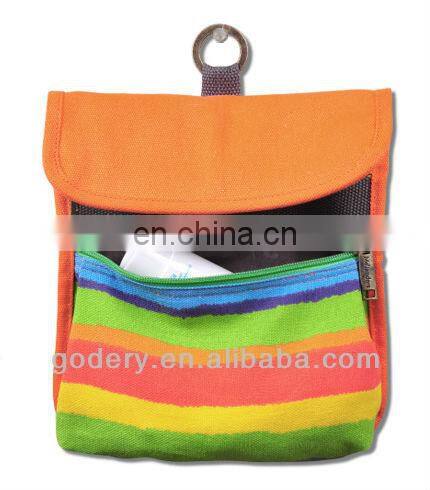 Multi-function new designed ladies clutch canvas cosmetic bag