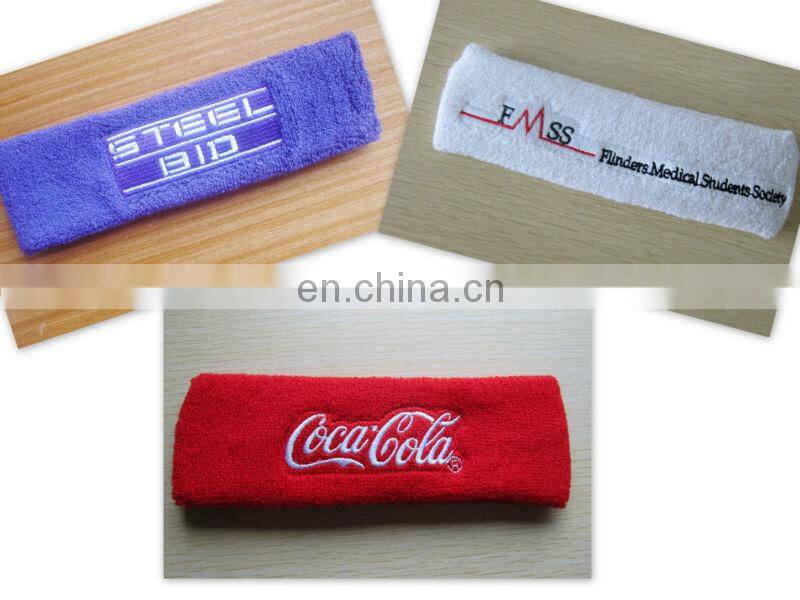 Black 2 wristband and 1 headband custom cotton wristbands