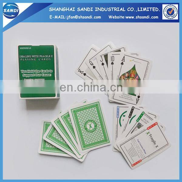 Promotional custom paper play card
