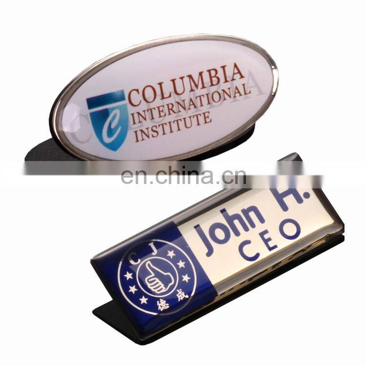 Cheap Custom Pvc Name Badge Magnet, Blank Plastic Magnetic Name Badge For Staff