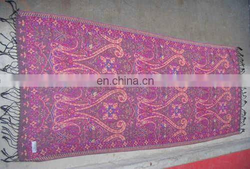 flower jacquard pashmina shawl viscose scarf