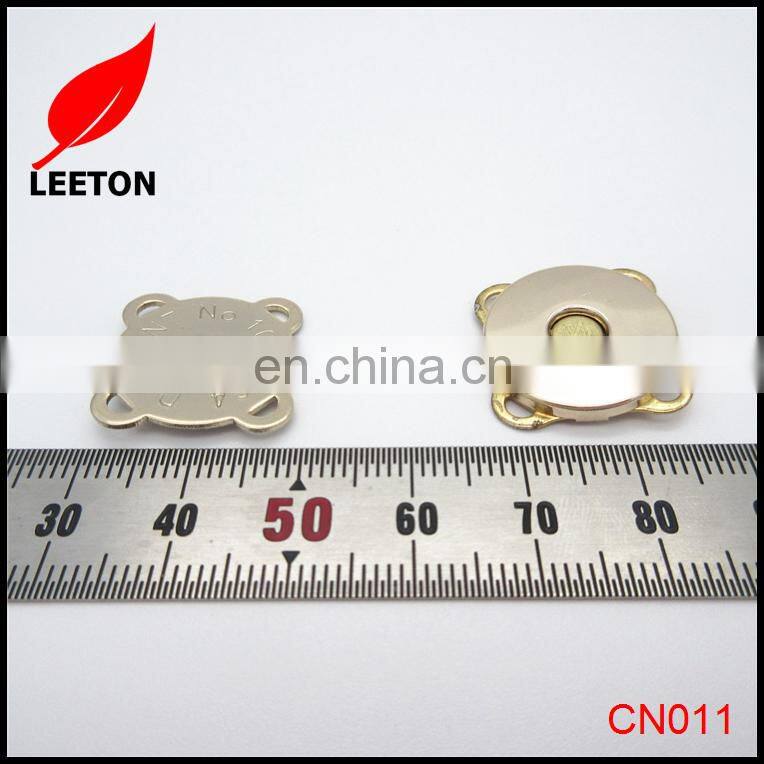 Factory supply Gold rectangle sewing magnetic snap button