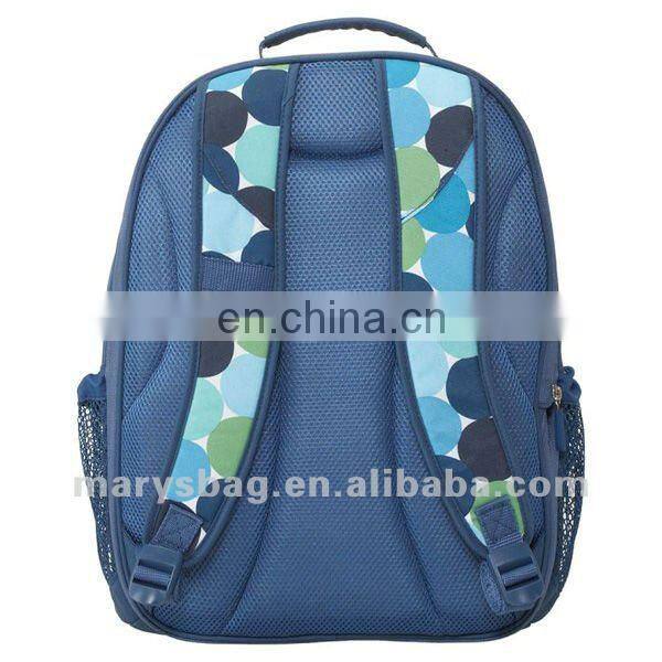Blue Pop Dot Backpack with key ring clip