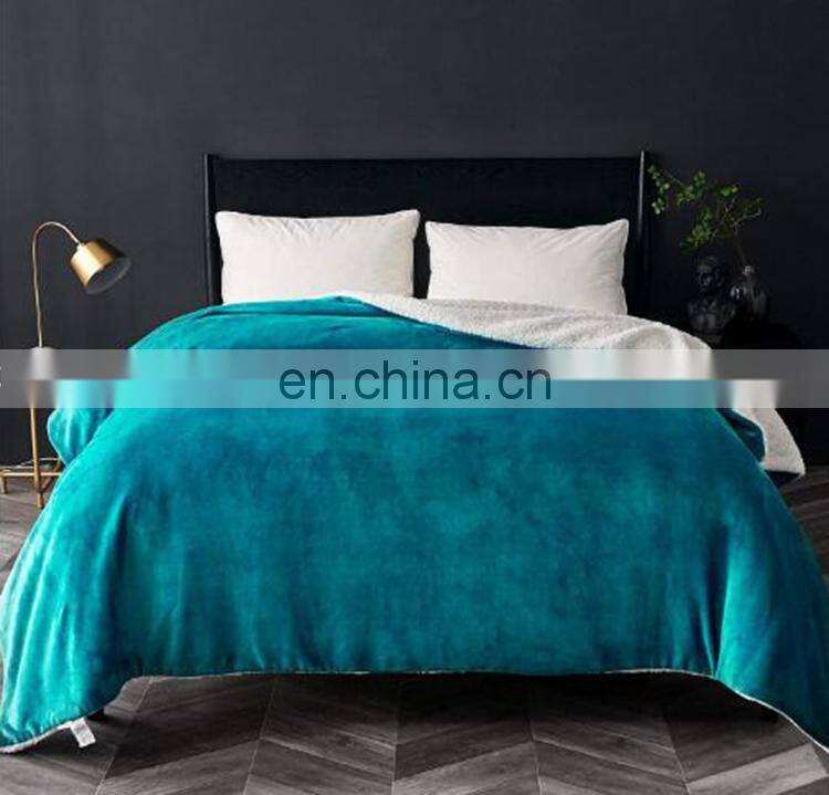 best seller in usa knitted warm soft 100% polyester flannel sherpa fleece throw blanket for winter china suppliers