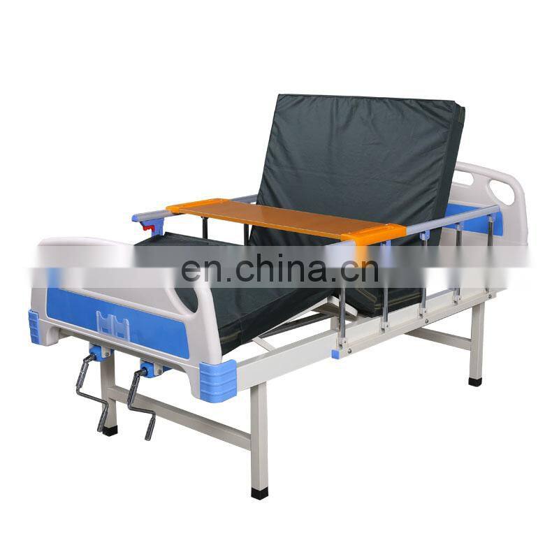 Factory Price Movable 2 Cranks Manual Folding Hospital Bed,Patient Bed,Medical Bed