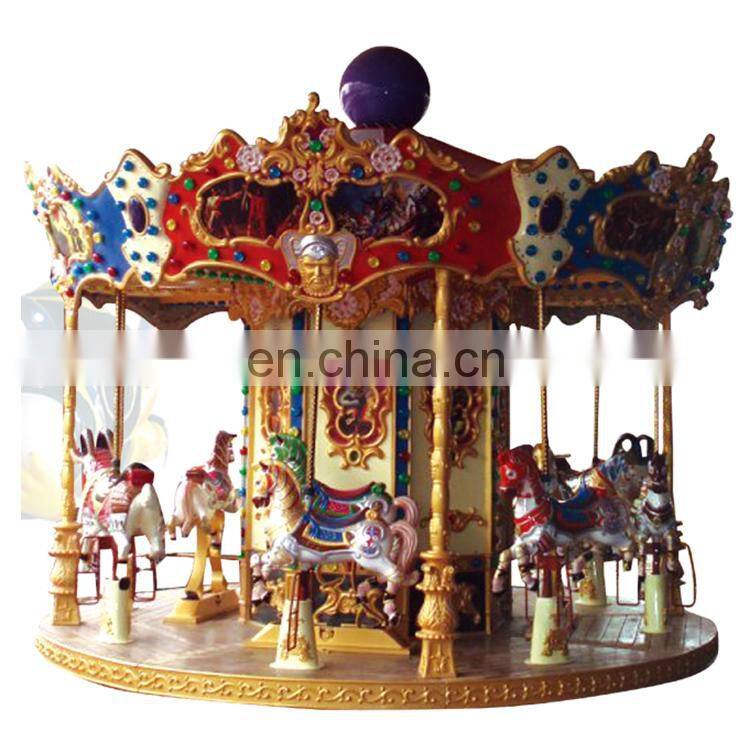 Fairground merry go round amusement park carousel