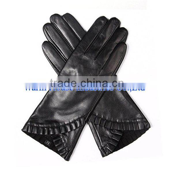 2016 new style women winter glove for leather glove importers