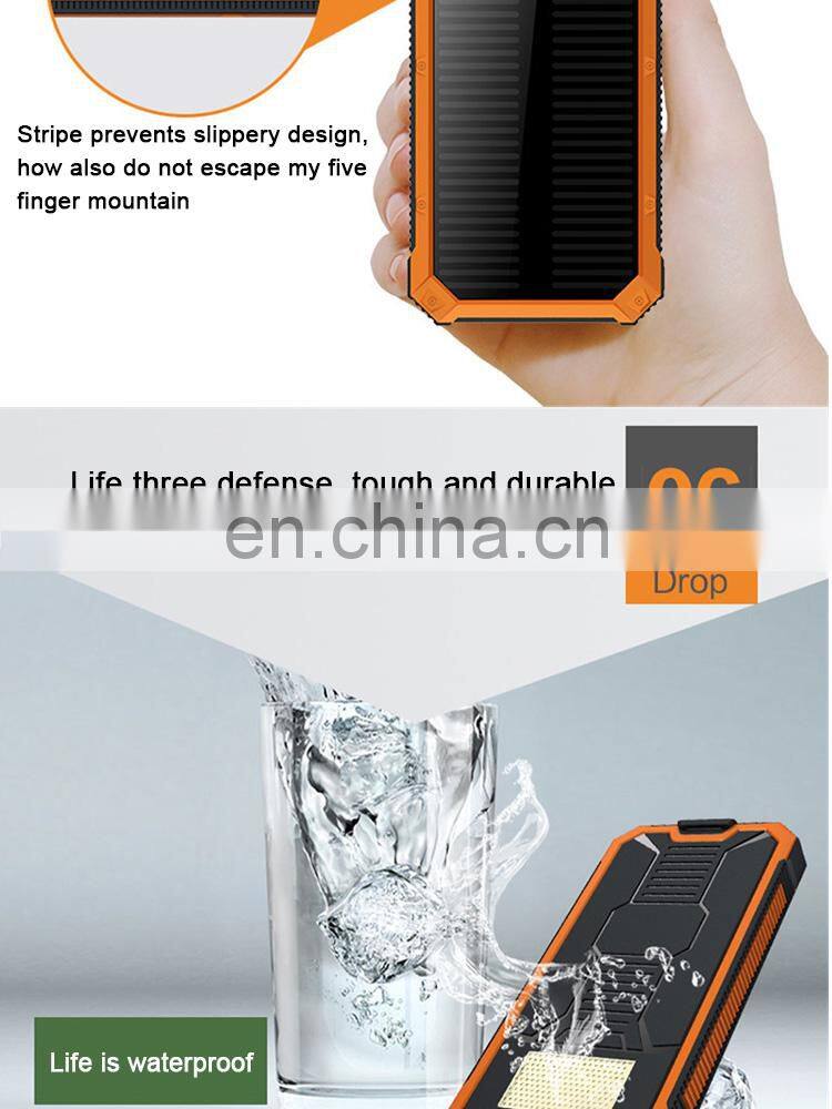Hot Selling portable Custom solar charger sunlight traveller 10000mah solar Power Bank Powerbank