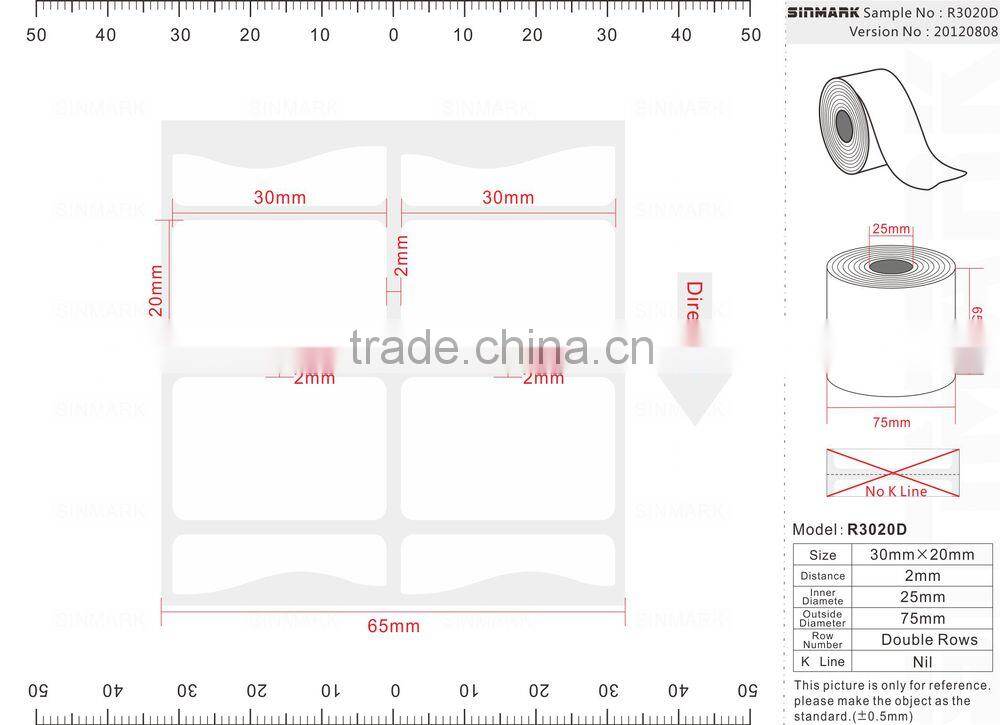 SINMARK R3020D. N4500 safety anti radar number sticker