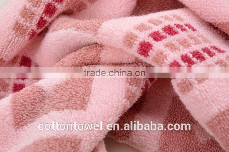 wholesale 100% cotton yarn dyed striped soft face towel