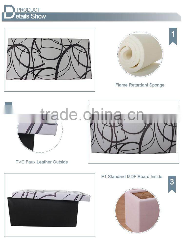 Separate Foldable Storage Ottoman With Lid